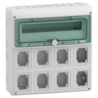 SCHNEIDER ELECTRIC Enclosure KAEDRA for power outlet - 8 openings, 1x18 modules