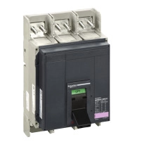 Авт. прекъсвач, ComPact NS1250H, 70kA/415VAC, 1250A, фиксиран, електрическо управление, без изключващо у-во, 3P