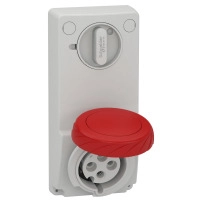SOCKET UNIKA W/INTERLOCK 32A 3P-E 380-41