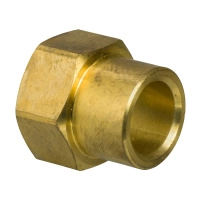 2xDN10 Solder End Connections with Fibre Gaskets, G 1/2 to valve, 15mm Solder