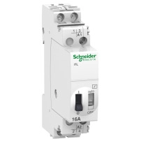 SCHNEIDER ELECTRIC Impulse relay iTL, 2P, 2NO, 16A, coil 24VDC, 48VAC 50/60Hz
