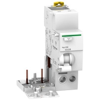 SCHNEIDER ELECTRIC Earth leakage add-on block Vigi iC60, 2P, 25A, 100mA, AC type