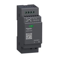 SCHNEIDER ELECTRIC Regulated power supply, 100-240V AC, 12V, 2.1A, single phase, modular