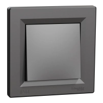 Еднопол. ключ, антрацит Asfora-1p switch-10AX screwless IP44 ant