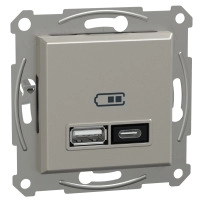 Asfora USB A+C 21W w/o frame bronze