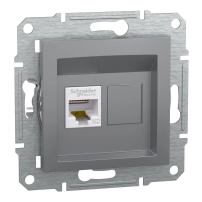 Компютърна розетка Asfora-1xRJ45 cat.5e UTP стомана