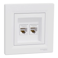 Комп. розетка 2хRJ45 cat5e UTP бяла EPH4400121