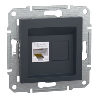 Компютърна розетка 1xRJ45 cat.5, антрацит