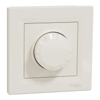 Ротативен димер, Asfora, многокабелен ,LED, 230V, 370W, с рамка, крем