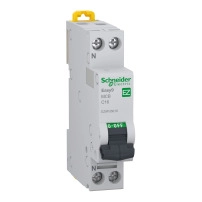 Miniature circuit breaker (MCB), Easy9, 1P+N, 16A, C curve, 6000A (IEC/EN 60898-1)