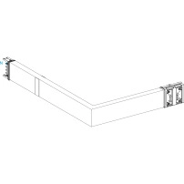 Elbow, Canalis KSA400, алуминий, 400A, sides A/B made to measure, 1 fire barrier, turns right /left, 3L+N+PE, RAL9001