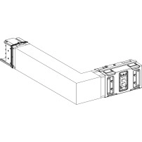 Elbow, Canalis KSA630, алуминий, 630A, side B made to measure, turns right, 3L+N+PE, бял RAL9001
