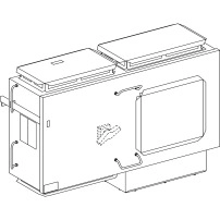 Отводен блок с болтове, Canalis KT, с автоматичен прекъсвач ComPact NS1250, 1250A, 3L+PEN, бял RAL9001