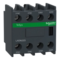 SCHNEIDER ELECTRIC Auxiliary contact block, 2NO + 2NC, front mounting