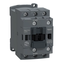 Контактор Easy TeSys Control,LC1E,3P(3NO),AC-3,<=440V,9A,24V DC бобина,1 NO спомагателен контакт