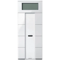 SCHNEIDER ELECTRIC Push-button 4-gang plus with room temp. ctrl unit, polar white, glossy, System M