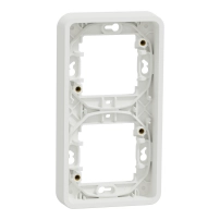 Двойна вертикална рамка за скрит монтаж, бял