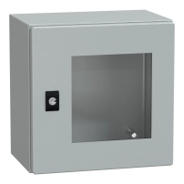 Табло Spacial CRN с прозрачна врата без монтажна плоча, H300xW300xD200 IP66 IK08 RAL7035..