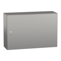 SCHNEIDER ELECTRIC Wall mounted enclosure, PanelSeT S3X, stainless steel 316L, plain door, 400x600x200mm, IP66