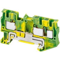 Клеми Linergy - 4mm? 1x2 - зелен-жълт