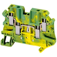 Винтови клеми Linergy - 4mm? 2x2 с винт - зелен-жълт