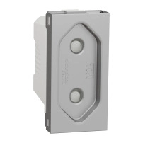 Контакт Шуко, Алум.-1м., European Socket 2P 10A screw 1module