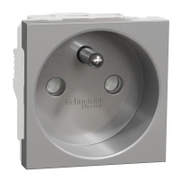 Контактен излаз New unica, 2P+E, 16A, френски