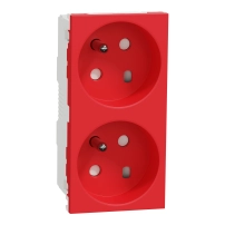 4M Контакт фр. стандарт, з-та от грешки 2xFR socket 2P+E screwless tamperproof