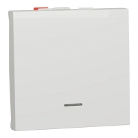 Девиат. ключ с неутр./свет./  Two-way switch 10A 2modules, бял