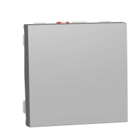 Бутон алум. Pushbutton switch 10A 2modules