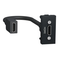 Аудио-видео розетка, New unica, HDMI конектор, 1 модул, антрацит