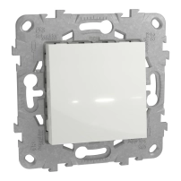 Девиаторен ключ с монт. рамка, бял Two-way switch 10A 2modules