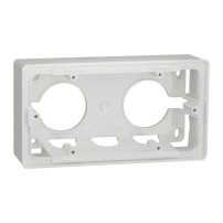 Двойна конзола за ОМ, Бяла , 2 gang Unica Studio surface box
