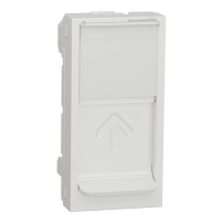 Централна плоча, New unica, 1 x RJ45, SOne, 1m, прав, капак, антибактериален, бял