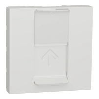 Централна плоча, New unica, 1 x RJ45, SOne, 2 м, прав, капак, антибактериален, бял
