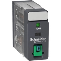 SCHNEIDER ELECTRIC Relay, 5A, 2CO, with LED, lockable test button, 24VDC