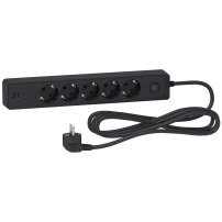 Разклонител 5 Гнезда & 2 USB 3M Антрацит