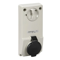 SOCKET UNIKA W/INTERLOCK 16A 2P-E 200-25