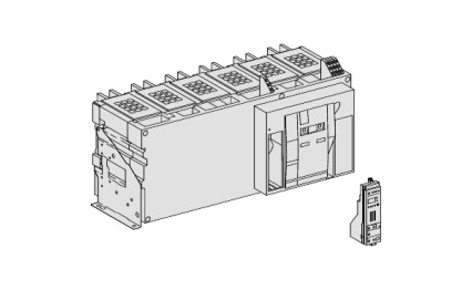 Автоматичен прекъсвач Masterpact NW40bH2-4000 A-3 полюса-фиксиран-без икзл. блок