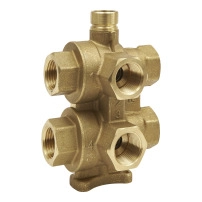 VB601R Change Over Valve, 6-Way, DN15, Rp 1/2, Kvs 2.4 m?/h
