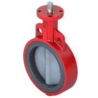 VF209W High Pressure Butterfly Valve, 2-Way, DN125, Wafer Flanged, Nylon Disc, EPDM Liner, Kvs 1083 , Max ?P 1200 kPa
