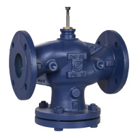 VG221F Globe Valve, 2-Way, DN65, Kvs 63 m?/h, ISO Flanged,  Brass Plug, EPDM Seals, Stem Up Closed.