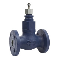VGS211F Globe Valve for Steam upto 200 °C, 2-Way, Flanged, DN32, Kvs 16 m?/h, Stainless Steel Trim, Stem Down Closed.
