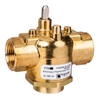 Erie Zone Valve, 3-Way, PN16, DN15 (1/2"), Rp Thread, Kvs 2.6 m?/h (Cv 3.0), Pop-Top Actuator Connection, Brass Body