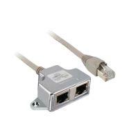 SCHNEIDER ELECTRIC Modbus “T” tap-off, 1xRJ45 male and 2xRJ45 female, cable 0.3m.