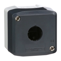 SCHNEIDER ELECTRIC Empty enclosure, plastic, dark grey lid, for push button Ø22, 1 cut-out
