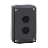 SCHNEIDER ELECTRIC Empty control station, plastic, dark grey lid, for push button 22mm, 2 cut outs