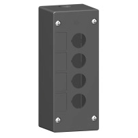 SCHNEIDER ELECTRIC Empty control station, severe environments, black, 4 cut-outs, 4 vertical openings