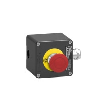 SCHNEIDER ELECTRIC Control station, Emergency stop function, 1 mushroom push button, 1NC+1NC, ATEX