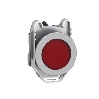 SCHNEIDER ELECTRIC Pilot light, metal, red flush mounted, 30mm, LED, plain lens, 230..240V AC